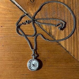 Vintage caravelle watch necklace timepiece